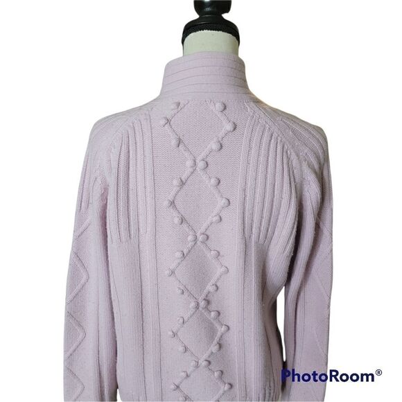 COPY - Sunice Quarter Zip, Wool Blend Ribbed Sweater. Size L. - Picture 4 of 9